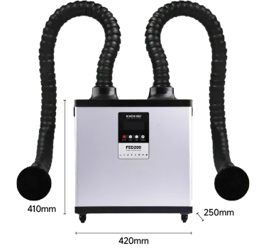 KNOKOO 210W DIY Welding Laser Soldering Fume Extractor FES200 for ESD Solder Station and Nail Salon, Moxibustion